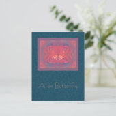 Alien Butterfly Abstrakt Art Postkarte (Stehend Vorderseite)