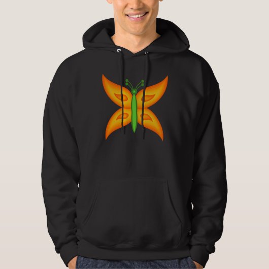 Alien Butterfly Basic Hooded Sweatshirt (Vorderseite)