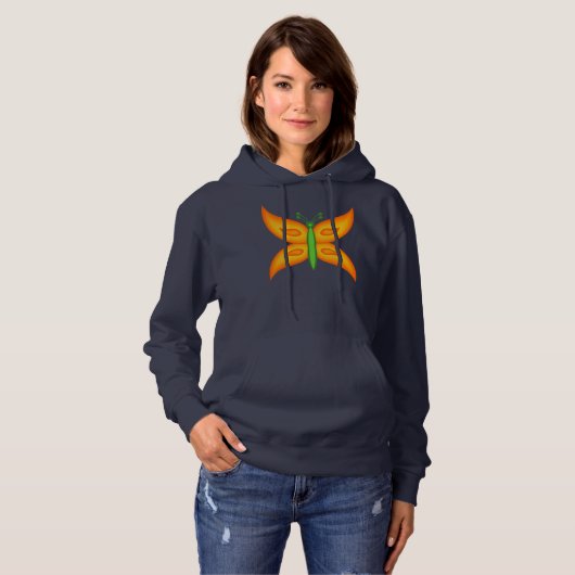 Alien Butterfly Basic Hooded Sweatshirt (Vorne ganz)
