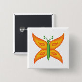 Alien Butterfly Button (Vorne & Hinten)