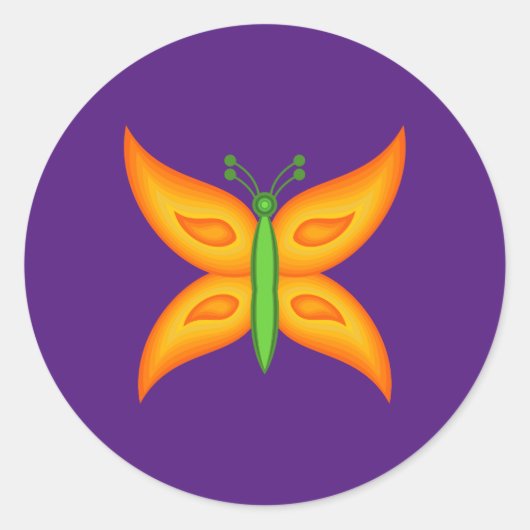 Alien Butterfly Sticker (Vorderseite)