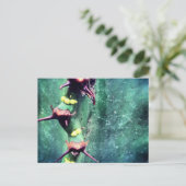 Alien Cactus Postcard Postkarte (Stehend Vorderseite)