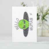 Alien Cards Dankeskarte (Stehend Vorderseite)