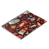 Alien Cartoon: Vintager Weltraumspass Notizblock (Linke Seite)