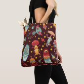 Alien Cartoon: Vintager Weltraumspass Tasche (Von Nahem)