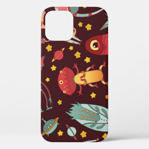 Alien-Cartoons: Vintage-Spaß im Weltraum Case-Mate iPhone Hülle
