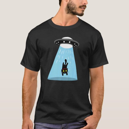 Alien Cat Abduction T-Shirt (Vorderseite)