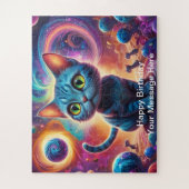 Alien Cat Adventure in Fantasy Space Forest Puzzle (Vertikal)