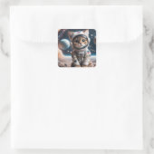 Alien Cat Astronaut Sticker (Tasche)