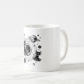 Alien Cat Cats Ufo Space Kitten Haustiere Geschenk Kaffeetasse (VorderseiteRechts)