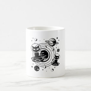 Alien Cat Cats Ufo Space Kitten Haustiere Geschenk Kaffeetasse