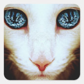 Alien Cat face - Aufkleber (Vorderseite)