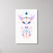 Alien Cat Gesichtsausdruck Leinwanddruck (Vorderseite)