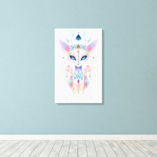 Alien Cat Gesichtsausdruck Leinwanddruck