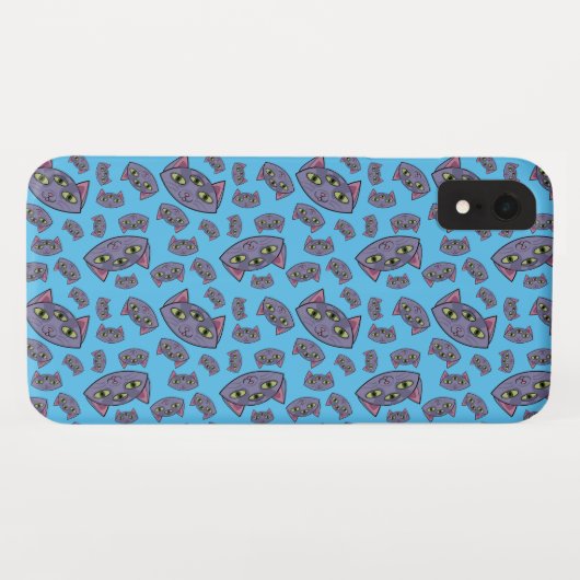 Alien Cat Pattern Case-Mate iPhone Hülle (Rückseite (Horizontal))