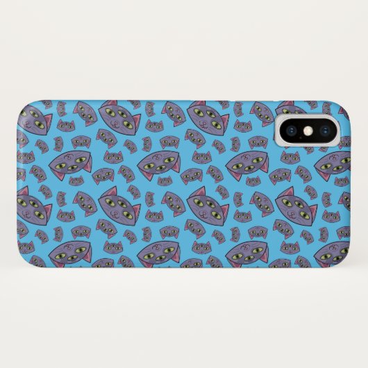 Alien Cat Pattern Case-Mate iPhone Hülle (Rückseite (Horizontal))