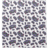 Alien Cat Pattern Duschvorhang (Vorderseite)