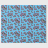 Alien Cat Pattern Geschenkpapier (Flach)