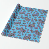 Alien Cat Pattern Geschenkpapier (Ungerollt)