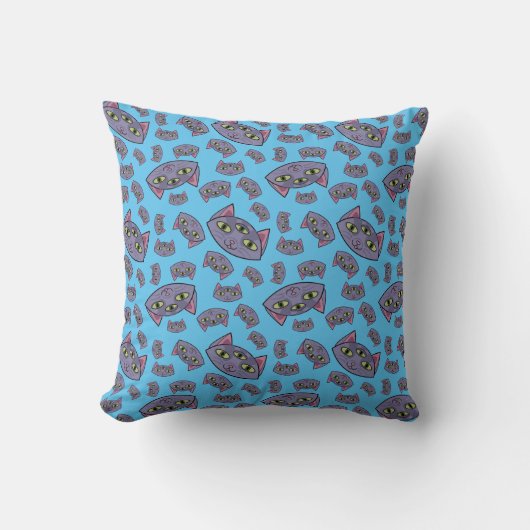 Alien Cat Pattern Kissen (Vorderseite)