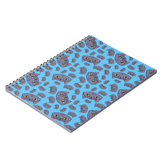Alien Cat Pattern Notizblock (Linke Seite)