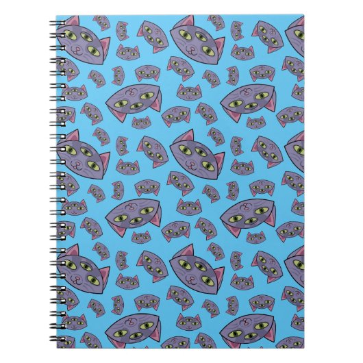 Alien Cat Pattern Notizblock (Vorderseite)
