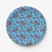 Alien Cat Pattern Pappteller (Vorderseite)