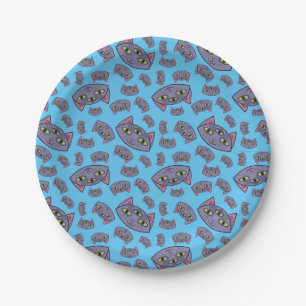 Alien Cat Pattern Pappteller