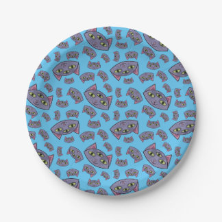 Alien Cat Pattern Pappteller