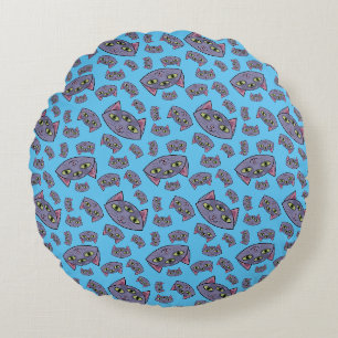 Alien Cat Pattern Rundes Kissen