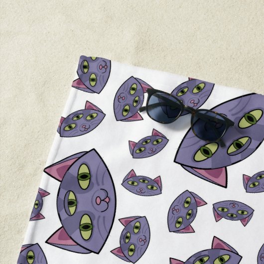 Alien Cat Pattern Strandtuch (Beispiel)