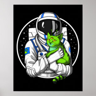 Alien Cat Poster