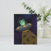 Alien Cat Postkarte (Stehend Vorderseite)