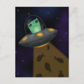 Alien Cat Postkarte (Vorderseite)