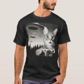 Alien Cat UFO Camera Graphic Alien Feline Photogra T-Shirt (Vorderseite)
