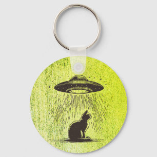 Alien Cat UFO Schlüsselanhänger