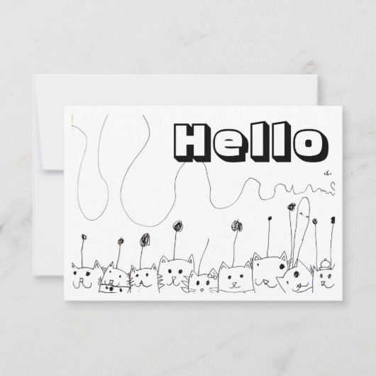 Alien Cats Mitteilungskarte (Vorderseite)