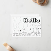 Alien Cats Mitteilungskarte (Vorderseite/Rückseite Beispiel)