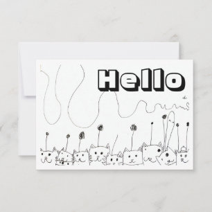 Alien Cats Mitteilungskarte