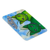 Alien Cats UFO Space Fantasy Cat Art Magnet (Rechte Seite)