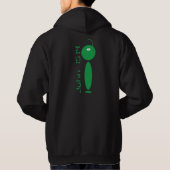 Alien christlicher Hoodie (Schwarzes) (Rückseite)