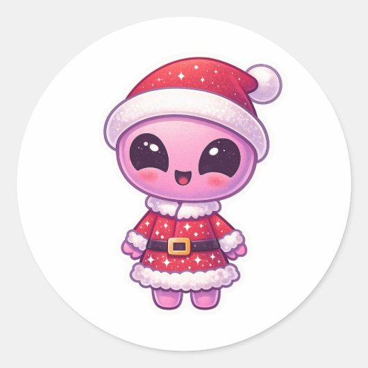 Alien Christmas Sticker 2 (Vorderseite)