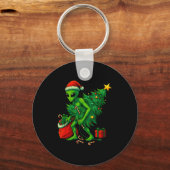 Alien Christmas Tree Lights Xmas Boys Men  Schlüsselanhänger (Vorderseite)