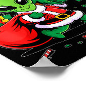 Alien Christmas Tree Lights Xmas Funny Alien  Poster (Ecke)