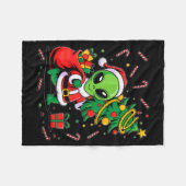 Alien Christmas Tree Xmas Lights Funny Holiday Men Fleecedecke (Vorderseite (Horizontal))
