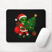 Alien Christmas Tree Xmas Lights Funny Holiday Men Mousepad (Mit Mouse)