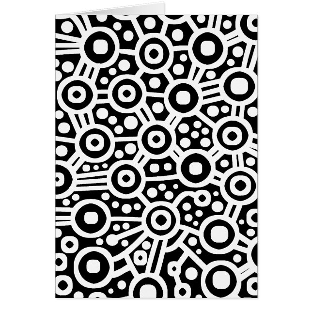 Alien Circuit Abstrakt - Weiß auf Schwarz (Vorne)