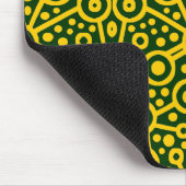 Alien Circuit II - Bernstein auf dunkelgrün Mousepad (Ecke)