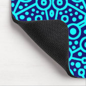 Alien Circuit II - Cyan on Dark Blue Mousepad (Ecke)