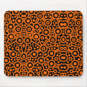 Alien Circuit II - Orange auf Schwarz Mousepad (Vorne)